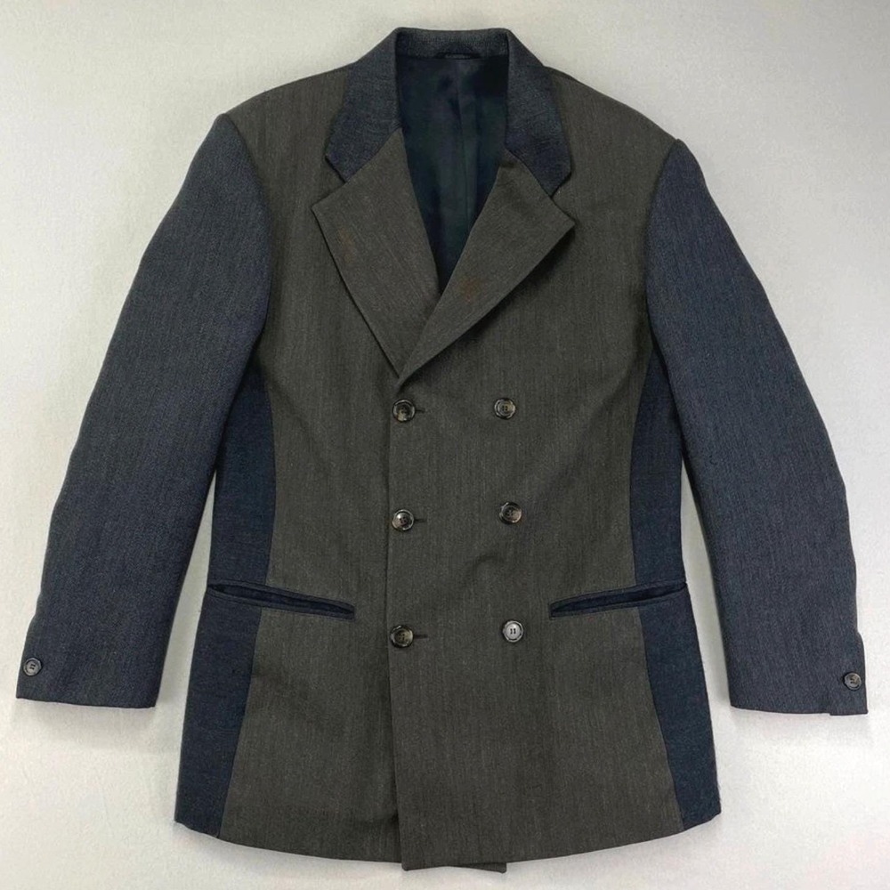 Marithe Francois Girbaud Blazer Mens 42? Wool Momentodue Double Breasted Jacket